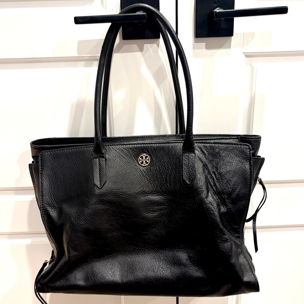 TORY BURCH Large Pebble Grain Leather Tote Bag - Picture 1 of 14